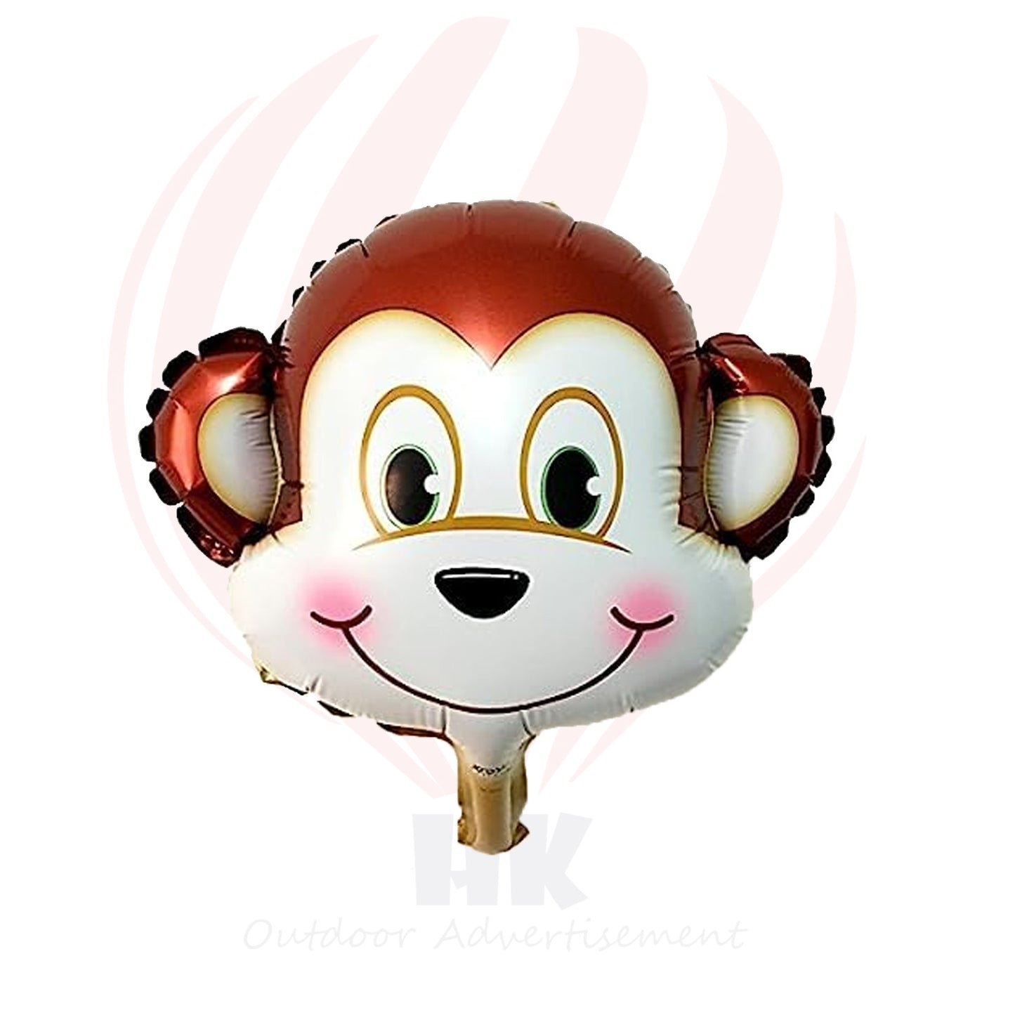 HK balloons presents a set of 5pcs 32-inch foil balloons featuring tiger, lion, zebra, monkey, and giraffe designs, perfect for child birthday parties and adorable baby shower decorations.