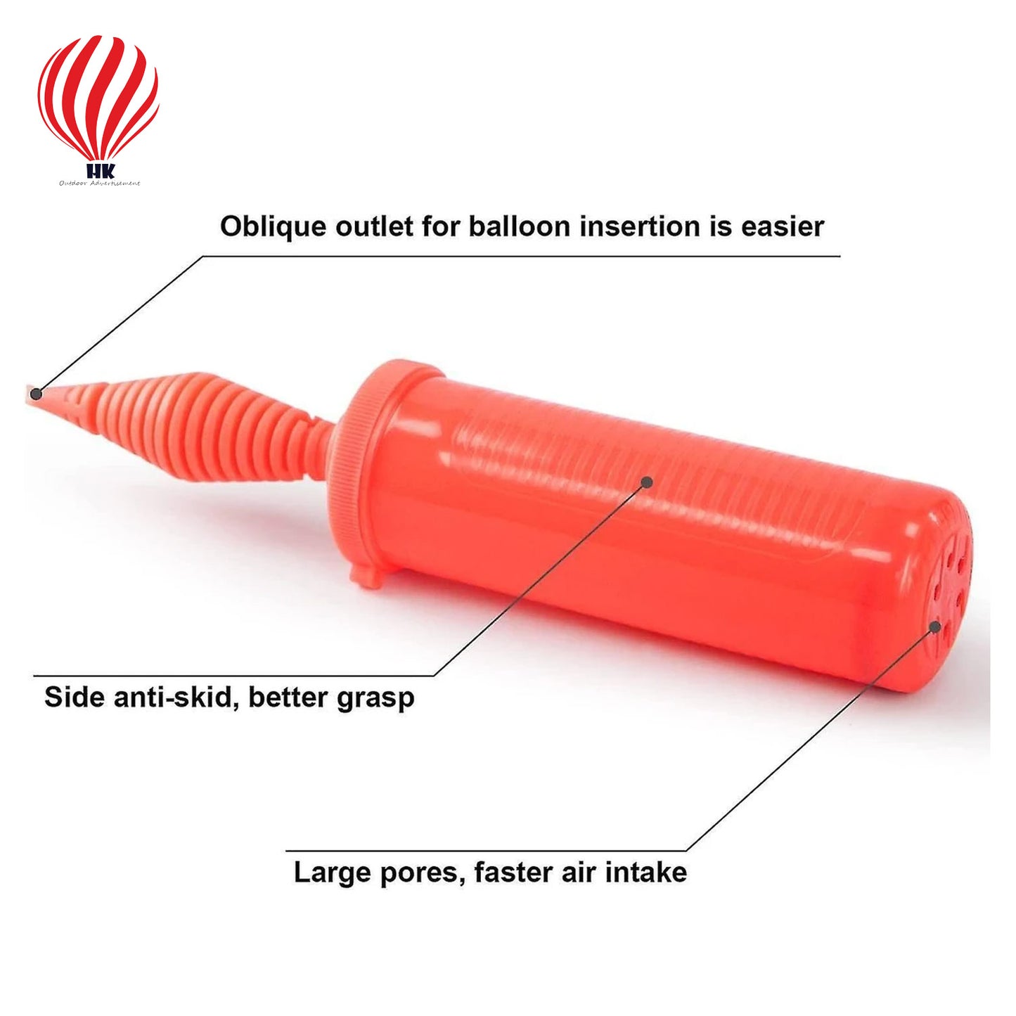 HK balloons Single Manual Balloon Hand Pump - Inflate Your Balloons Easily! | Handy Air Pump for Balloons | Perfect for Latex, Foil, Helium Balloons