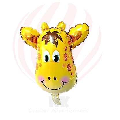 HK balloons presents a set of 5pcs 32-inch foil balloons featuring tiger, lion, zebra, monkey, and giraffe designs, perfect for child birthday parties and adorable baby shower decorations.