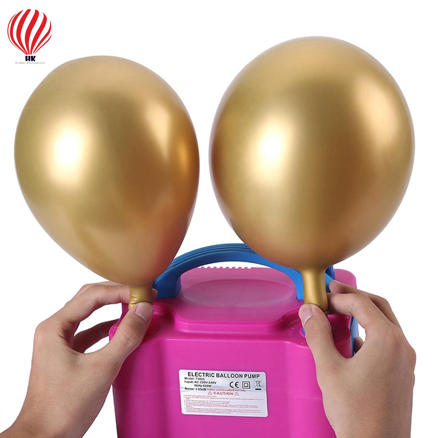 HK balloons Electric Portable Dual Nozzle Balloon Pump Machine Birthday House Anniversary Party Bedroom Decoration (Multicolor )