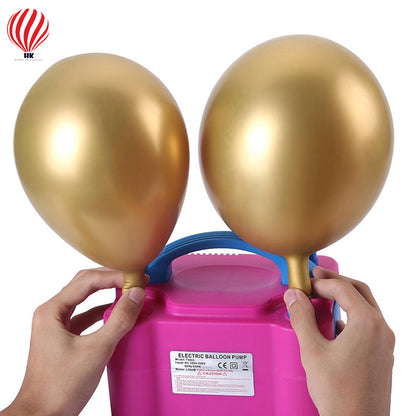 HK balloons Electric Portable Dual Nozzle Balloon Pump Machine Birthday House Anniversary Party Bedroom Decoration (Multicolor )