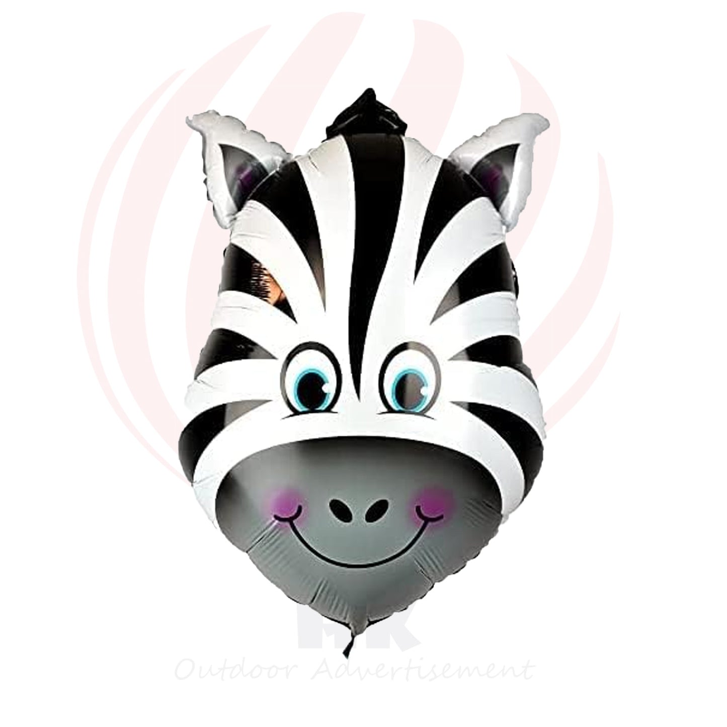 HK balloons presents a set of 5pcs 32-inch foil balloons featuring tiger, lion, zebra, monkey, and giraffe designs, perfect for child birthday parties and adorable baby shower decorations.