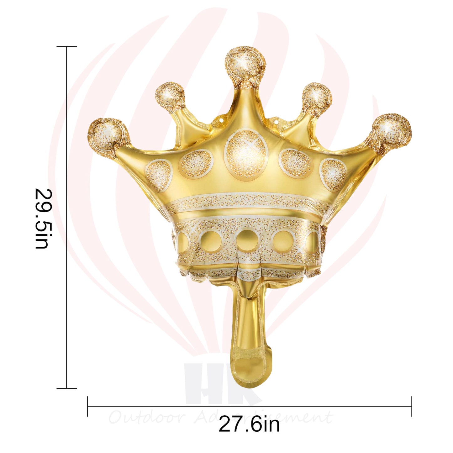 HK balloons Birthday Crown Golden Foil Balloon Set - Pack of 3, Prince Theme, 36 Inches - Ideal for Birthday Party Decorations