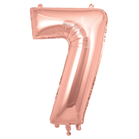 HK balloons 40 inches Number Foil Balloon Rose Gold Number 7