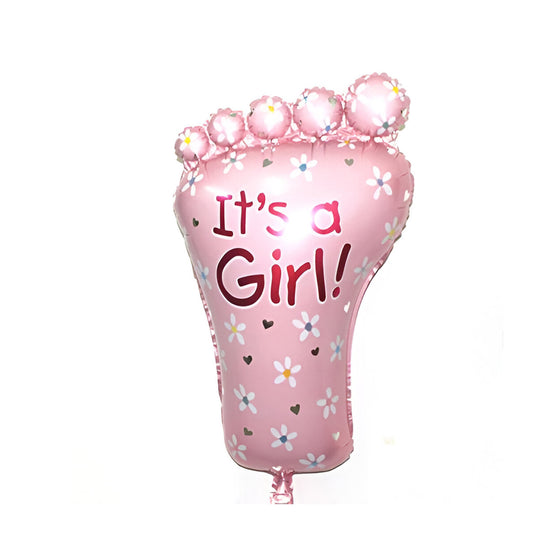 HK balloons  Baby Shower Feet Aluminum Foil Balloons Its a Girl Lovely Feet Balloon / 1st Birthday Decoration Material - Pack of 1 (Pink)