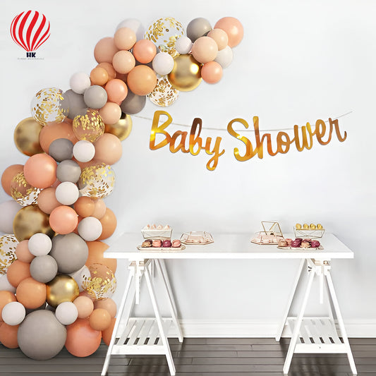 HK balloons Baby Shower Decoration Combo with Confetti Balloons