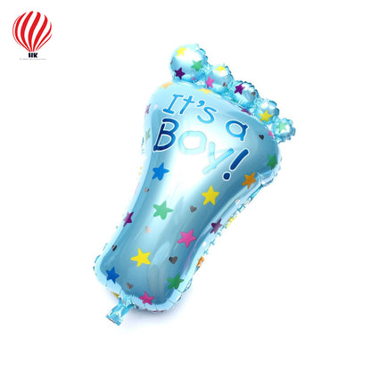 HK balloons Theme My party ITS A BOY FOOTPRINT Shape Foil Balloon for BABY SHOWER/BABY BOY ARRIVAL party