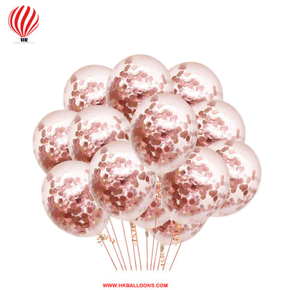 HK balloons Rose gold Confetti Balloons - 12-INCH Balloons