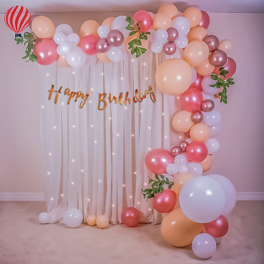 HK balloons Happy Birthday Balloon Decoration Kit for Girls Party Decor