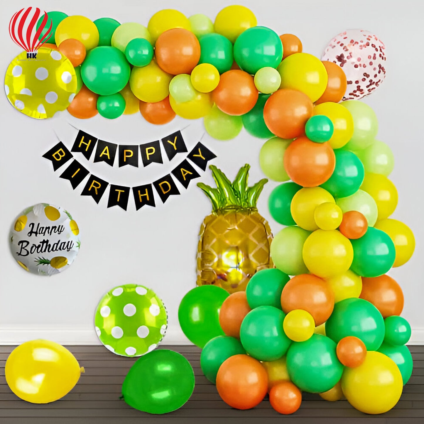 HK balloons Pineapple Theme Birthday Decoration kit