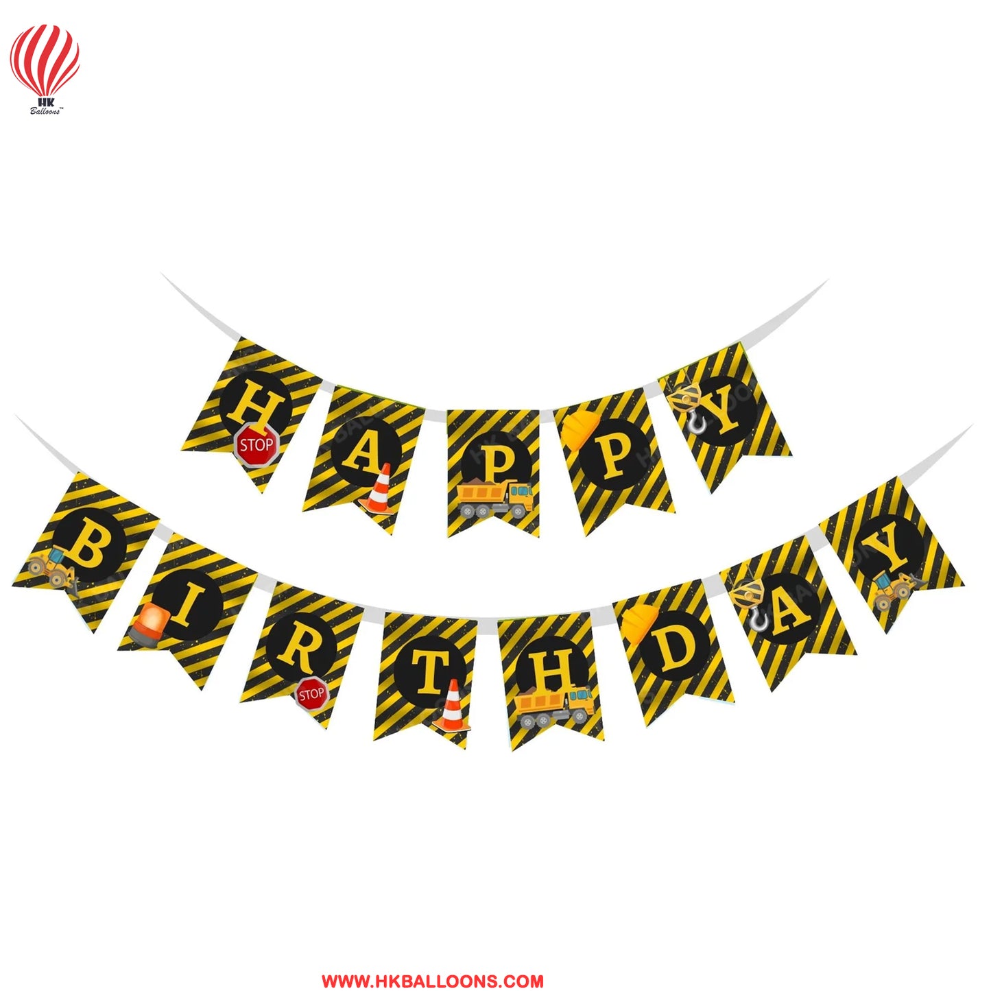 HK-balloons-Happy Birthday Banner - Construction Theme