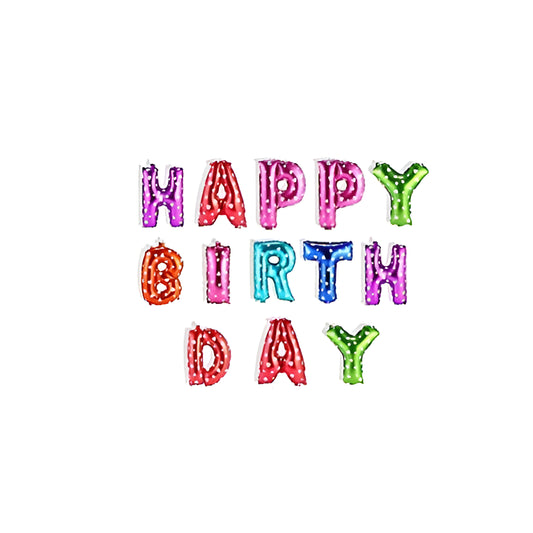 HK Balloons BookMyBalloons™ "Happy Birthday" Foil Balloon (Pack of 13 Letters, Multi)