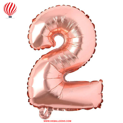 HK balloons 40 inches Number Foil Balloon Rose Gold Number 2