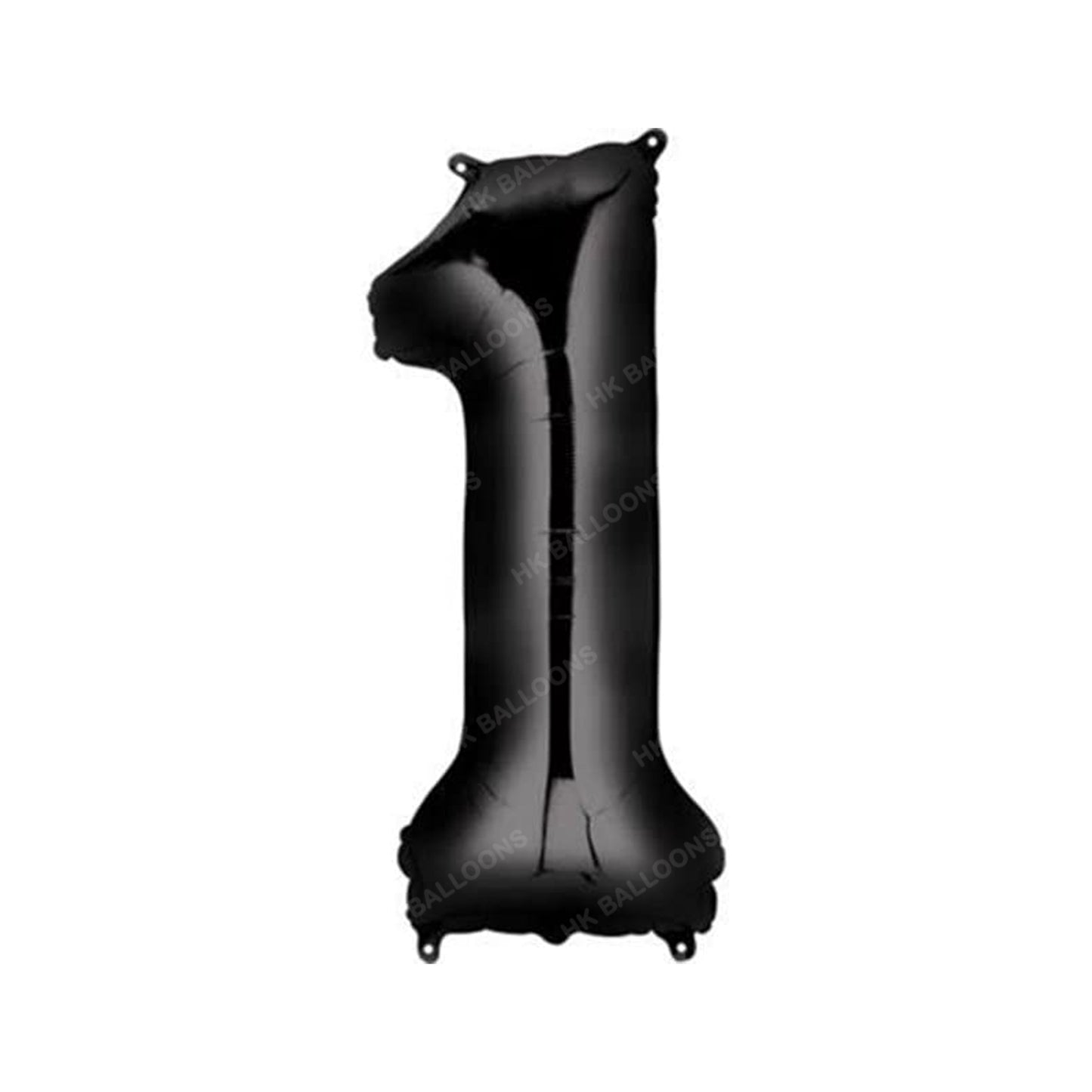 HK balloons  32-inch Black Foil Balloon Shaped as Number '1' - Ideal for Party Decorations