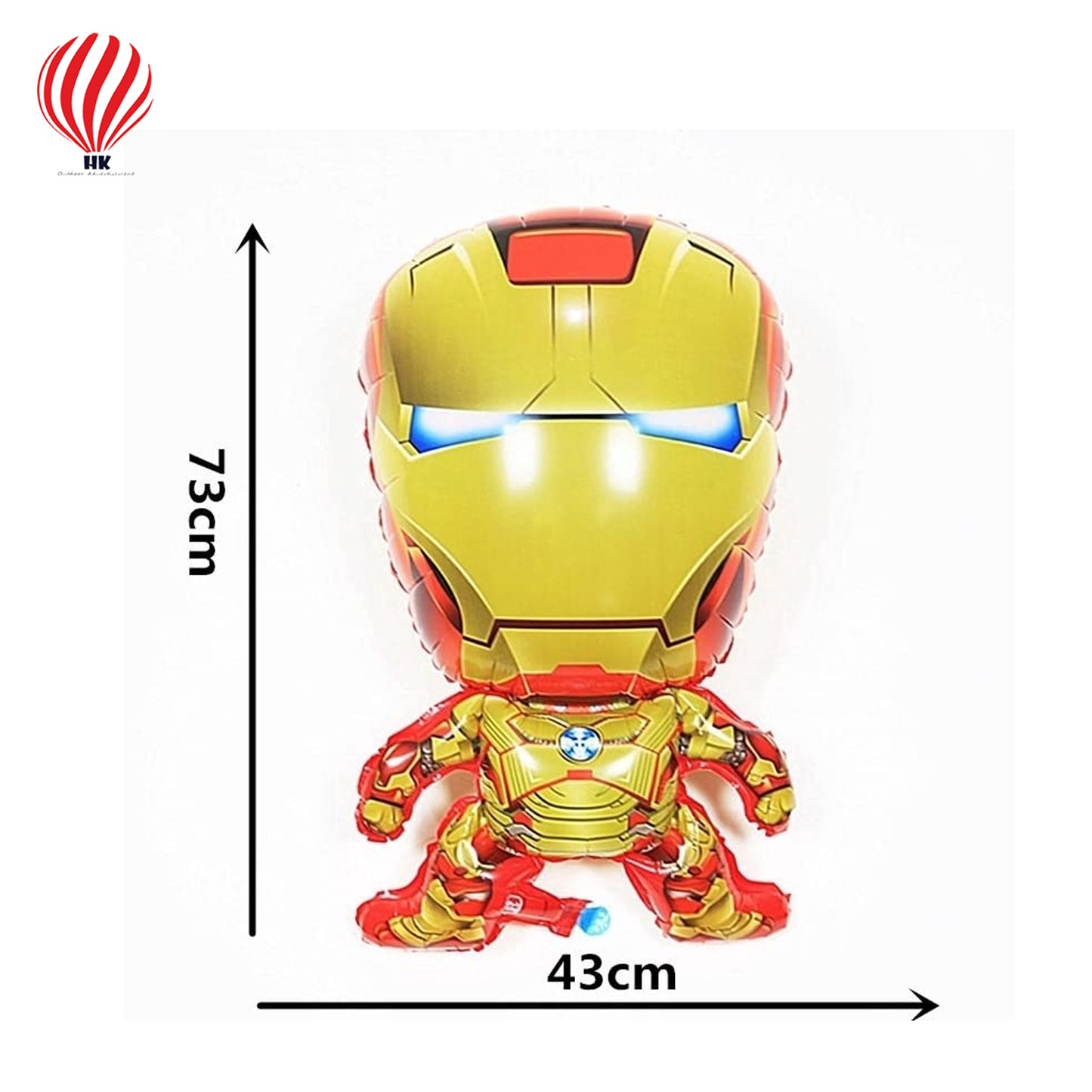 HK Balloons Fun Affairs Superhero Avengers Ironman Theme Foil Balloon for Boys Kids Girls Birthday Chiller Party Decoration | 5 Pcs, Multicolor