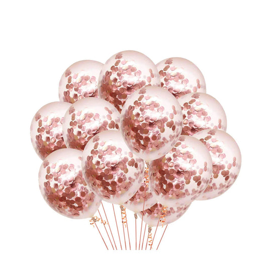 HK balloons Rose gold Confetti Balloons - 12-INCH Balloons