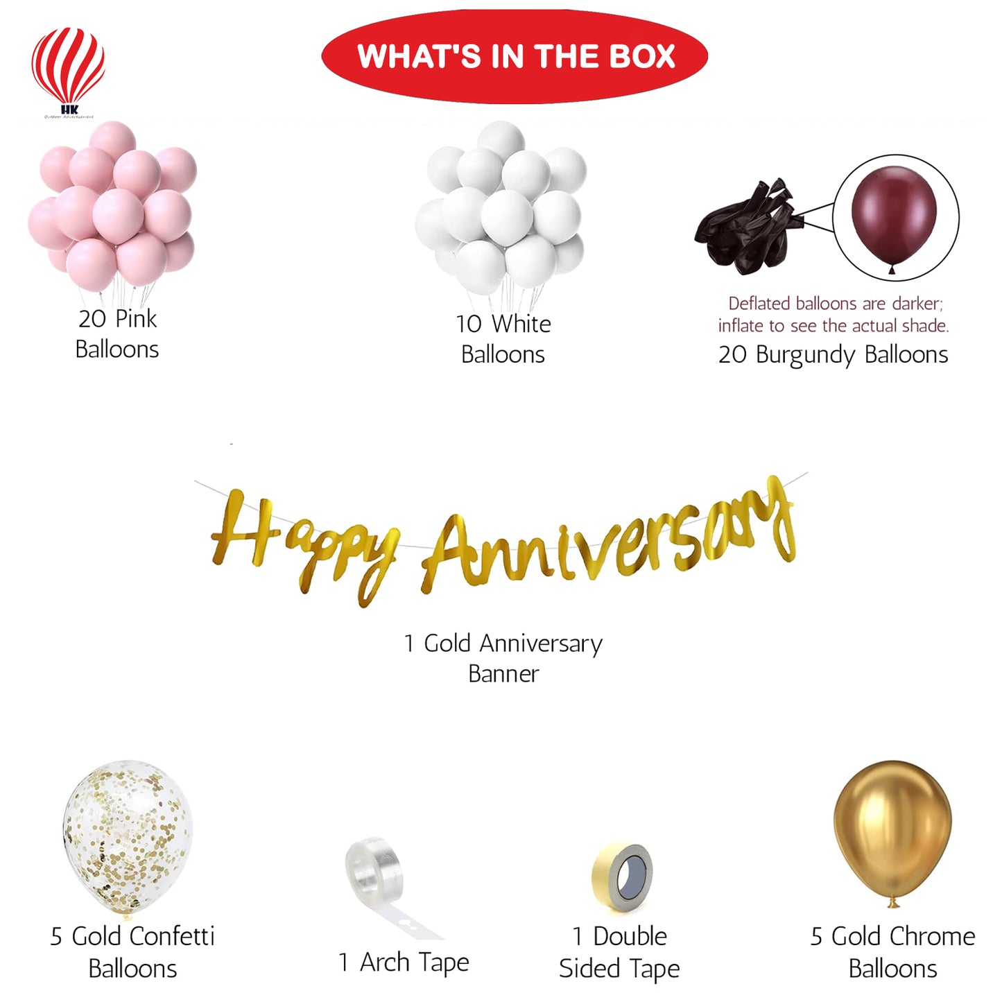 HK balloons Special Surprise Anniversary Decoration Kit