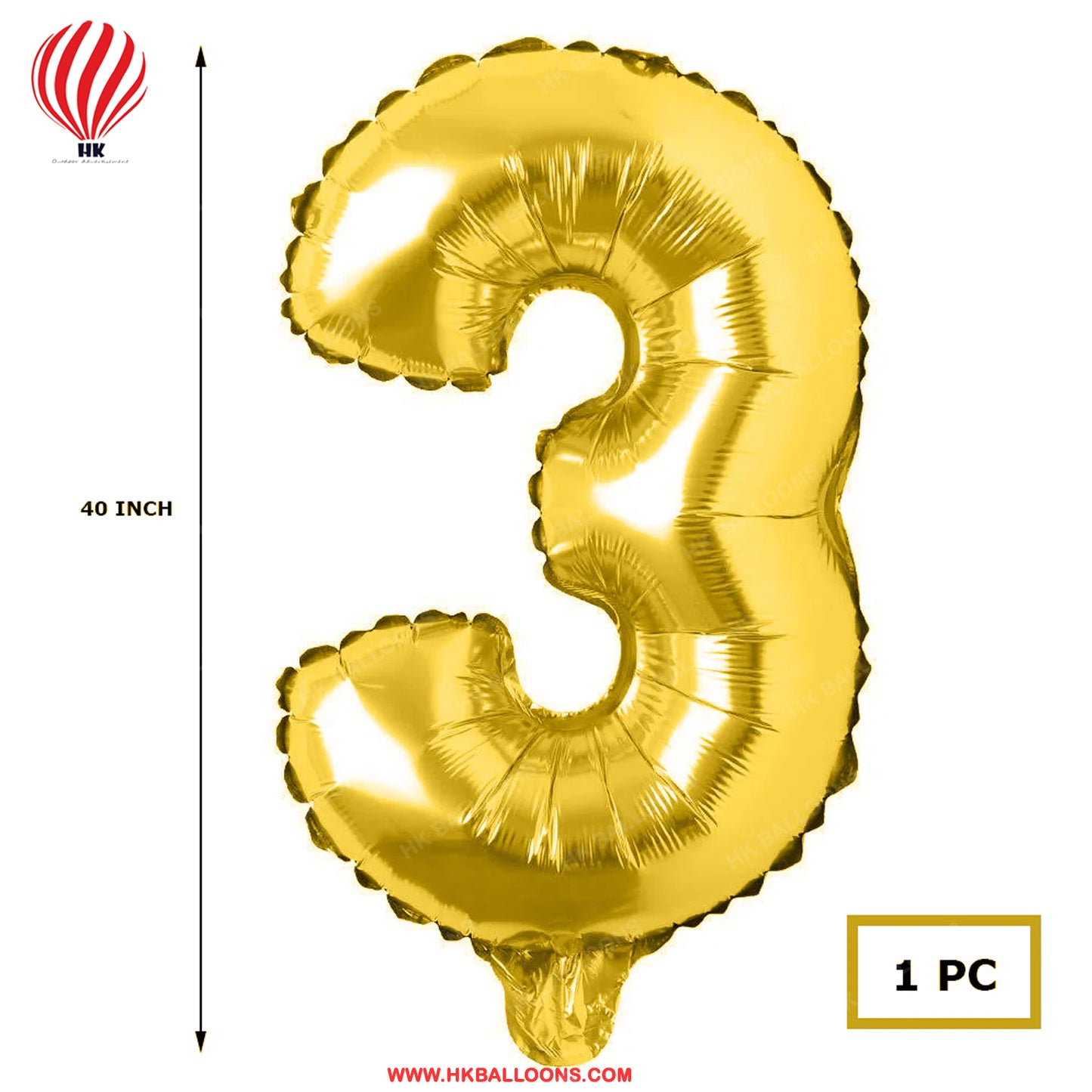 HK balloons  Gold Number  3