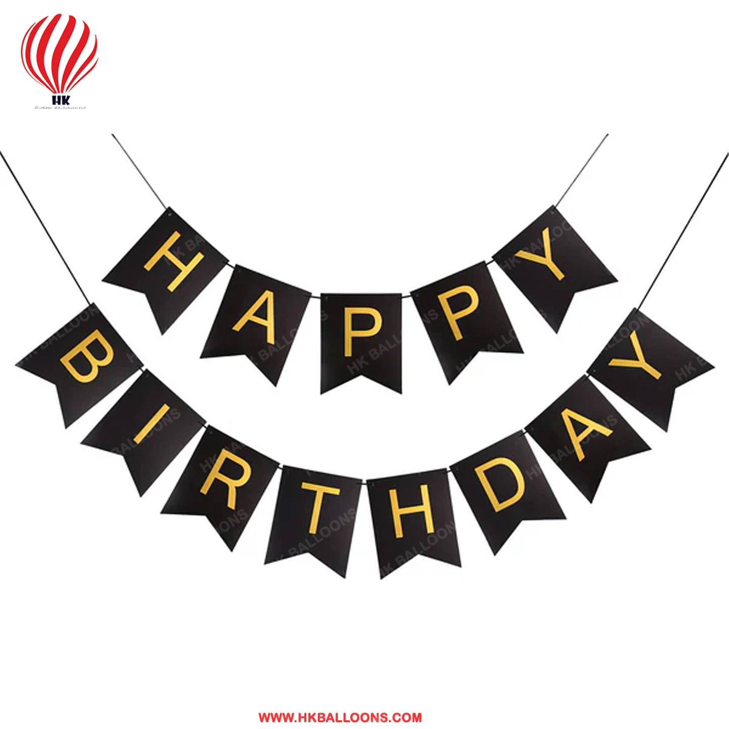 HK balloons The party collective Happy Birthday Letters Cut Out Bunting Banner For Theme Decoration, Birthday Decoration