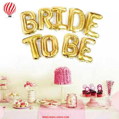 HK-balloons-Bride to Be party golden foil balloons–bachelorette/Bridal shower decoration & pre-wedding photo shoot