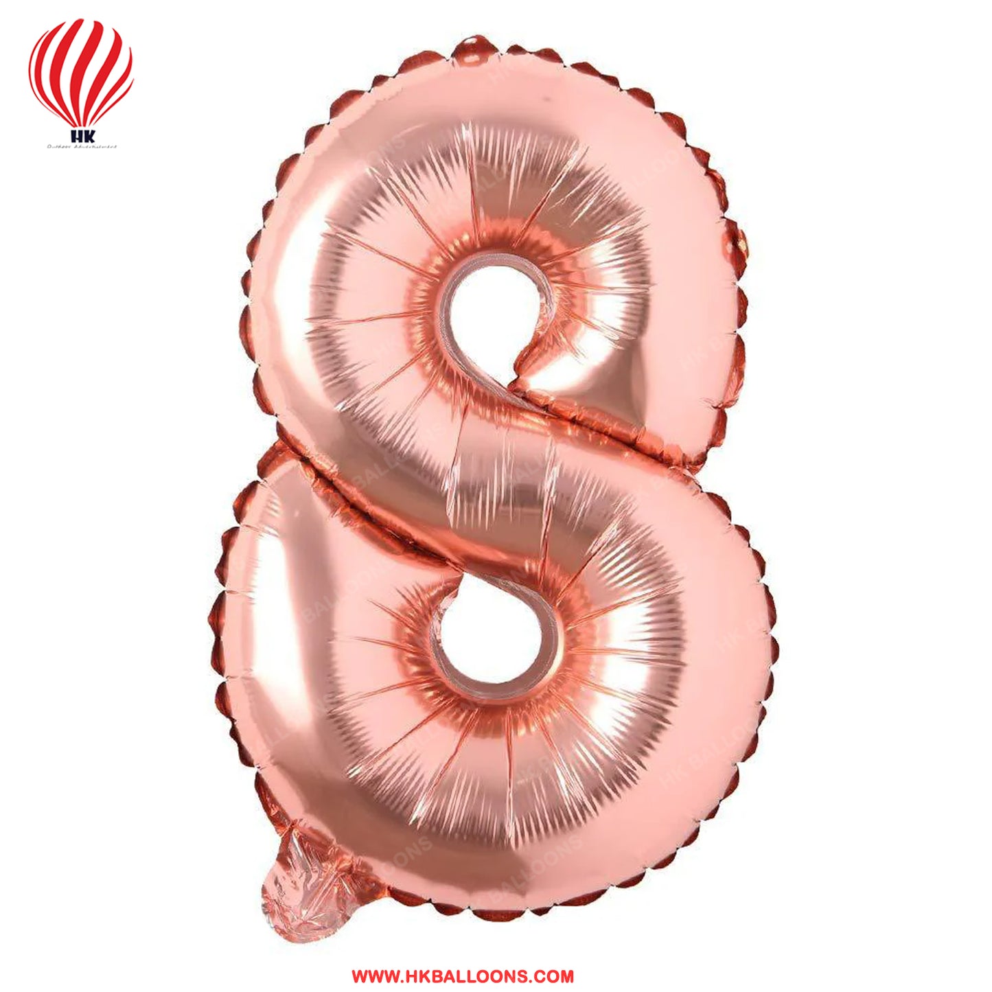 HK balloons 40 inches Number Foil Balloon Rose Gold Number 8