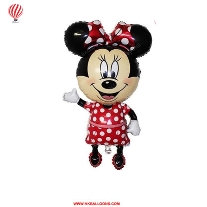 HK balloons Special you Cartoon character minnie foil balloon set for girls & kids Birthday party, baby shower, Namming cermony, Kids room decoration, Theme party decoration- pack of 5