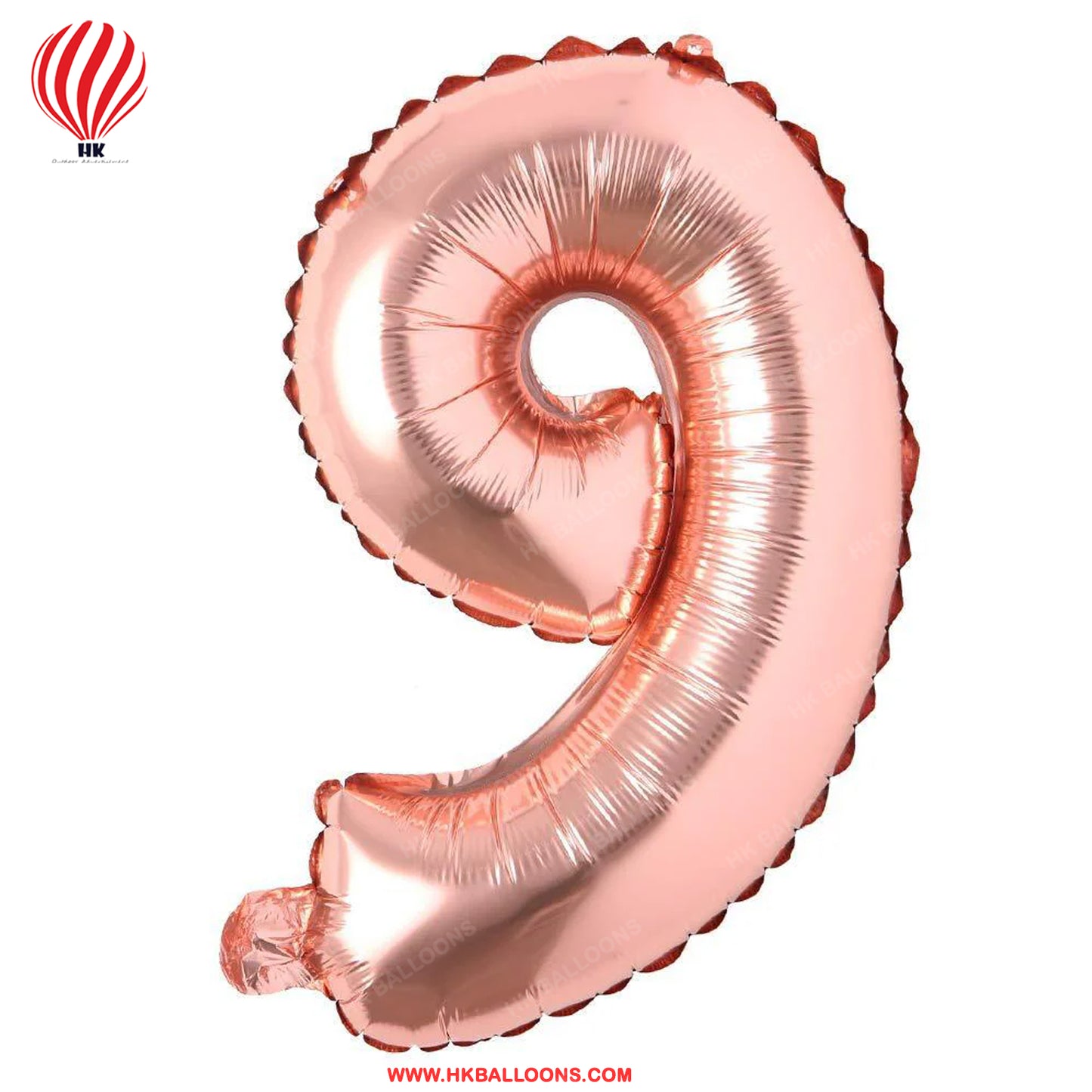 HK balloons 40 inches Number Foil Balloon Rose Gold Number 9