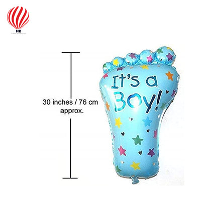 HK balloons Theme My party ITS A BOY FOOTPRINT Shape Foil Balloon for BABY SHOWER/BABY BOY ARRIVAL party