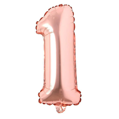 HK balloons 40 inches Number Foil Balloon Rose Gold Number 1