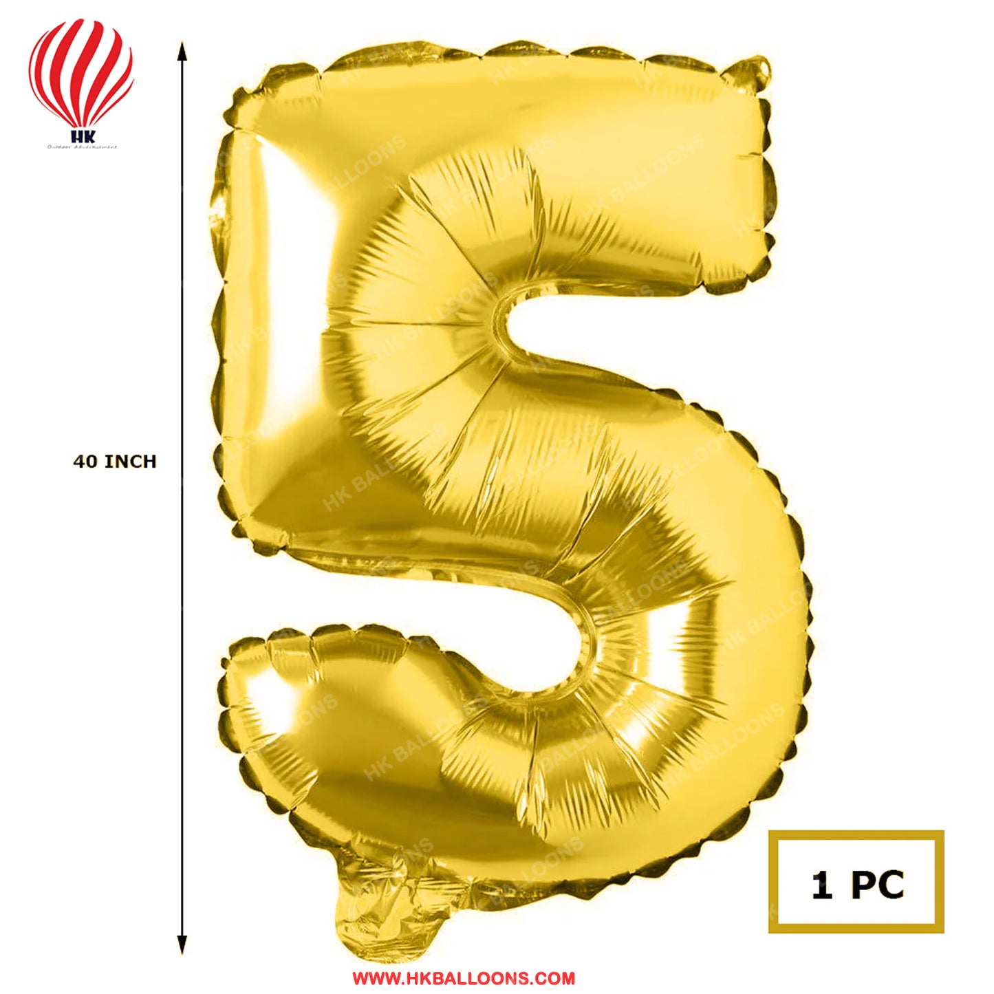 HK balloons  Gold Number 5