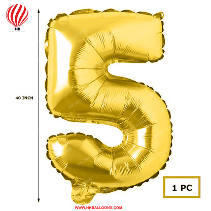 HK balloons  Gold Number 5