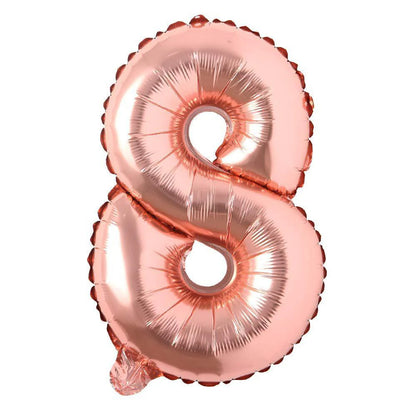 HK balloons 40 inches Number Foil Balloon Rose Gold Number 8