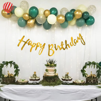 HK balloons Cursive Metallic Banner