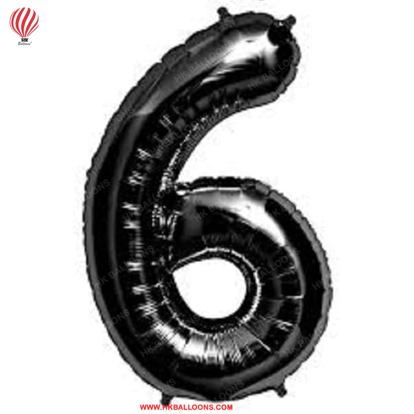 HK balloons  16 Number Numeric Digit Black Foil Balloon