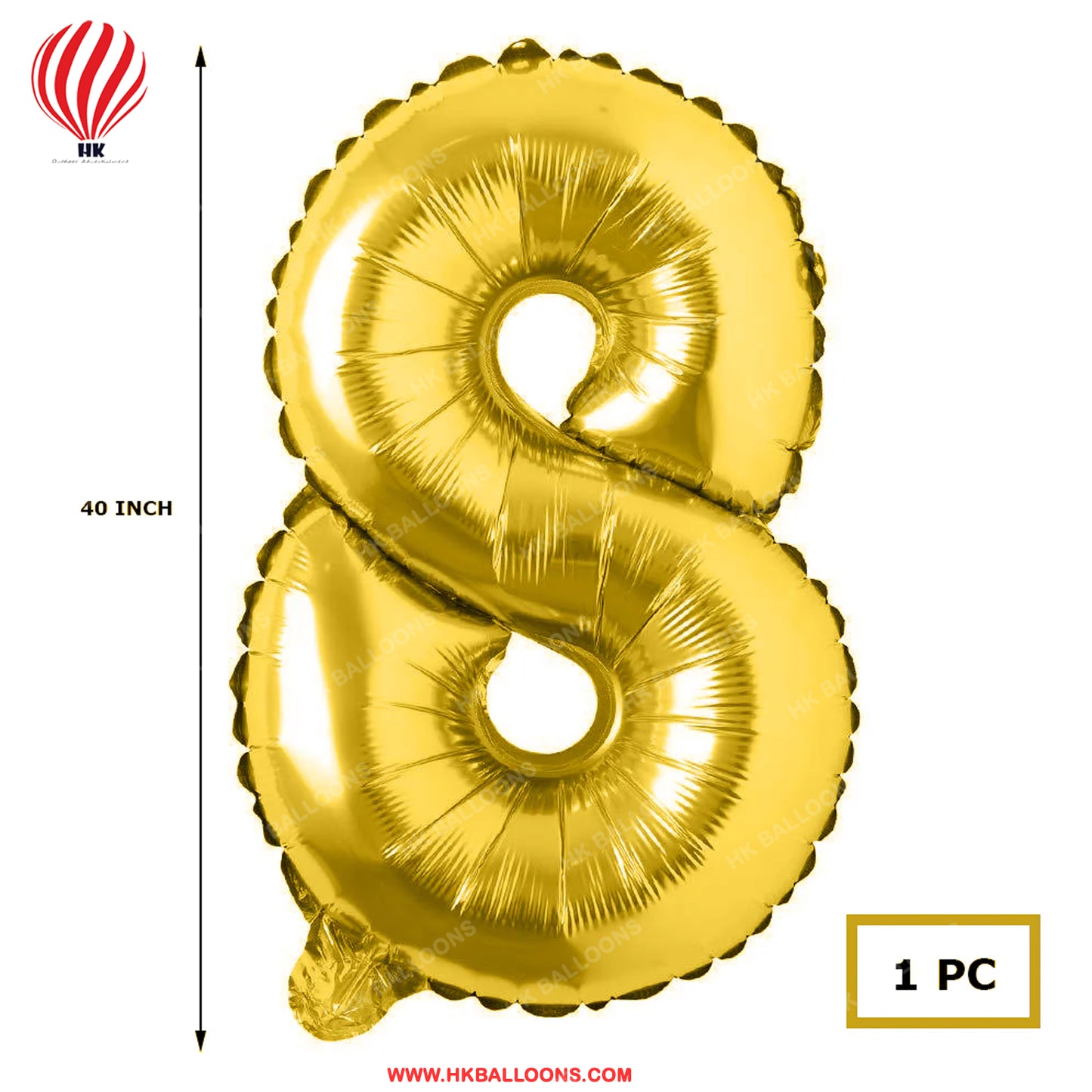 HK balloons   Gold Number 8