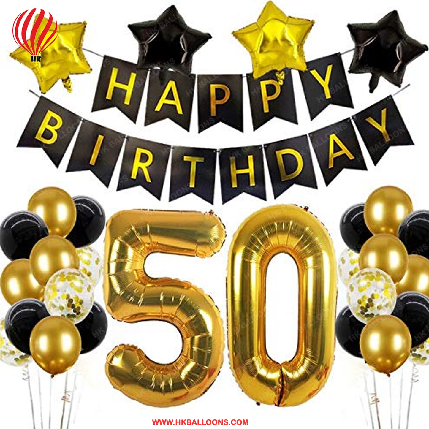 HK-balloons-50th Birthday Party Decorations Black and Gold 50th Birthday Number Balloons 50th birthday gifts for women men