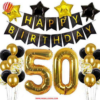 HK-balloons-50th Birthday Party Decorations Black and Gold 50th Birthday Number Balloons 50th birthday gifts for women men