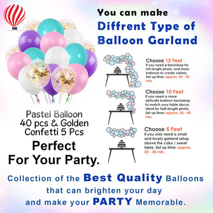 HK balloons Unicorn Birthday Decorations for Girls - 50 Pcs Unicorn Theme Birthday Decorations Kit | Unicorn Decoration for Birthday | Birthday Decoration Items for Girl | Unicorn Birthday Balloons