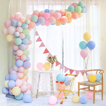 HK balloons Pack of 50 Pastel Colour Balloons For birthday decoration Baby Shower Anniversary wedding Decorations Balloons pastel Themed Decoration Items Kit