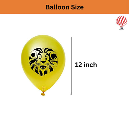 Hk Balloons Foil Jungle Theme Balloons For Animal Theme Birthday Party Supplies - Multicolor, Set Of 30 Pieces