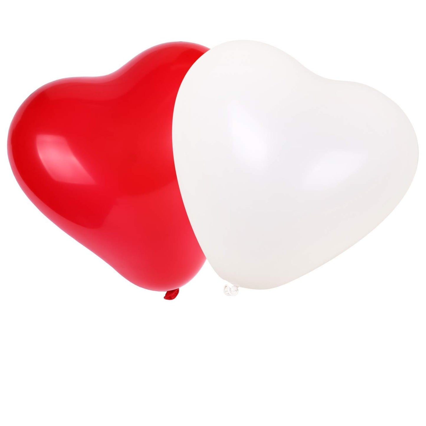 HK Balloons Set Of 50 Pcs Heart Shaped Latex Balloons For Birthday, Wedding Anniversary, Valentine, Engagement Party Decoration Balloon (Red, White)