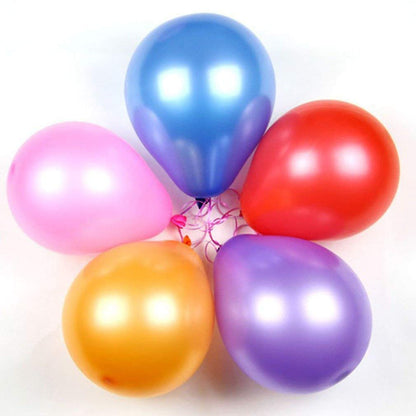 HK balloons® Pack of 50 Metallic Balloons for Birthday Decoration (MultiColor)