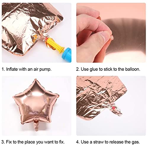 HK Balloons Pack of 66 Rose gold Happy Birthday Decoration Item Letter Foil Balloon Rose Gold Happy Birthday Decoration Kit For Birthday Decoration Boys, Kids, Girl, Husband, Wife, Girl Friend, Adult.