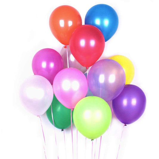 HK balloons® Pack of 50 Metallic Balloons for Birthday Decoration (MultiColor)