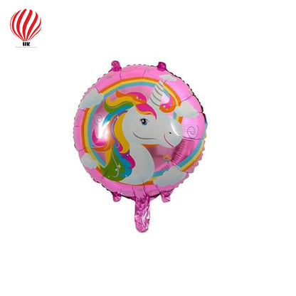 HK balloons Happy Birthday Unicorn Theme Foil Balloons Decoration Kit For Kids. Set Of 5 Pcs