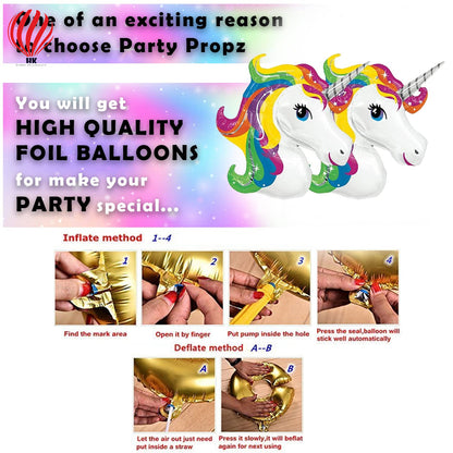 HK balloons Unicorn Birthday Decorations for Girls - 50 Pcs Unicorn Theme Birthday Decorations Kit | Unicorn Decoration for Birthday | Birthday Decoration Items for Girl | Unicorn Birthday Balloons