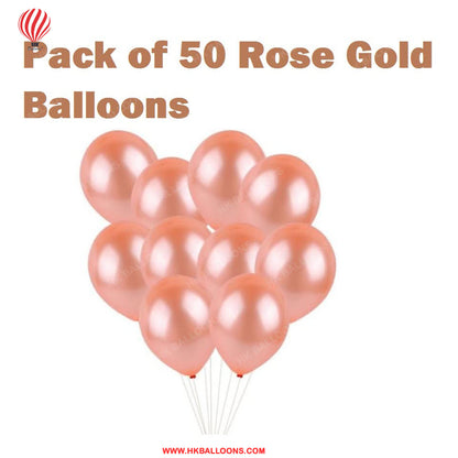 HK balloons Pack of 66 Pcs Rose gold Happy Birthday Banner Decoration items Kit Set with metallic balloons confetti ,star foil balloons and foil curtains for girls boys