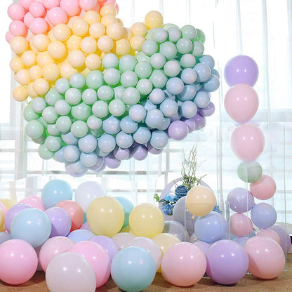 HK balloons Pack of 200 Latex pastel colour balloons Birthday Decoration Balloons For Baby Shower Anniversary wedding Decorations pastel theme decoration multicolor balloon