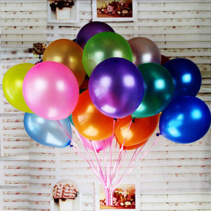 HK balloons® Pack of 50 Metallic Balloons for Birthday Decoration (MultiColor)