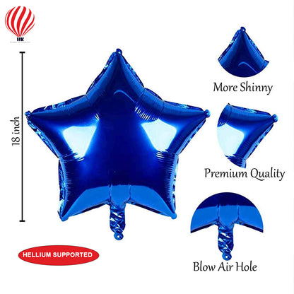 HK balloons Foil, Latex, Paper Banner (Cardstock) Blue Birthday Decoration Items - 41 Pcs Birthday Decorations Kit|Happy Birthday Decorations For Boys/Husband|Blue Balloons For Birthday Decorations